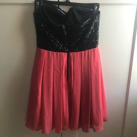 Pink Strapless Homecoming Party Dress - Picture 3 of 7